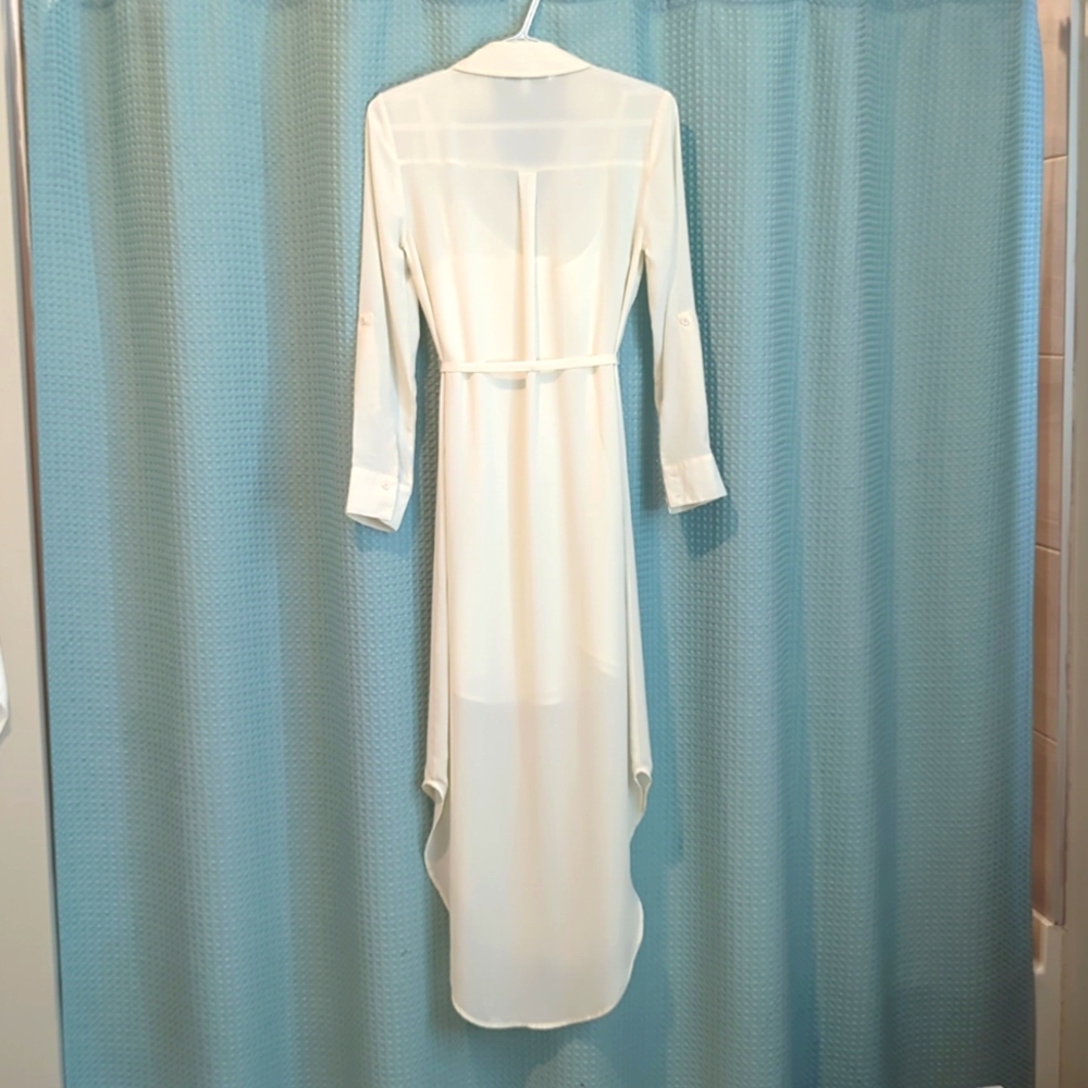 EUC XS Ivory Cupcakes & Cashmere Maxi shirt dress - Picture 2 of 8